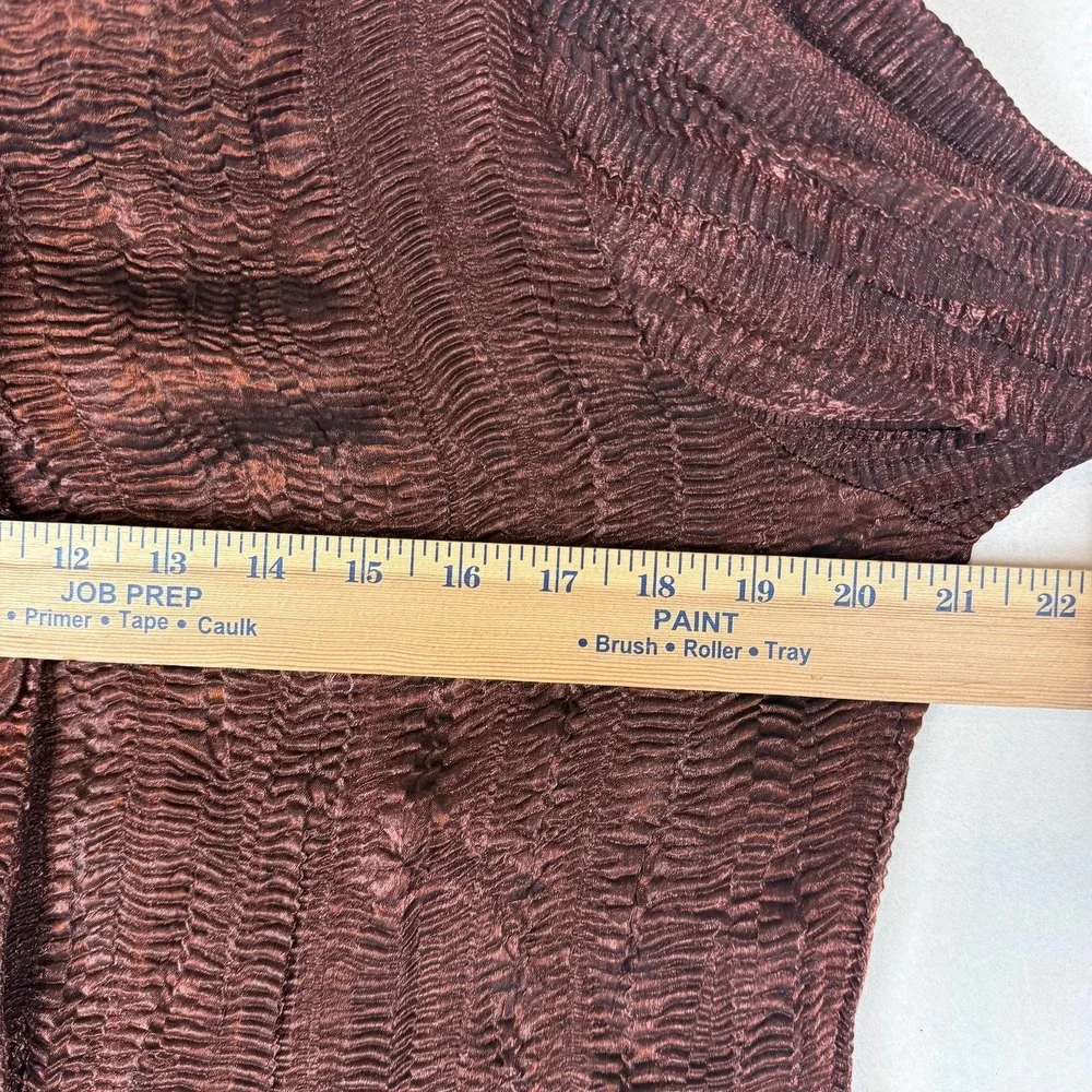 Ruby Rd Jacket Womens 12 Brown‎ Textured Button Front 3/4 Sleeve Lined Career